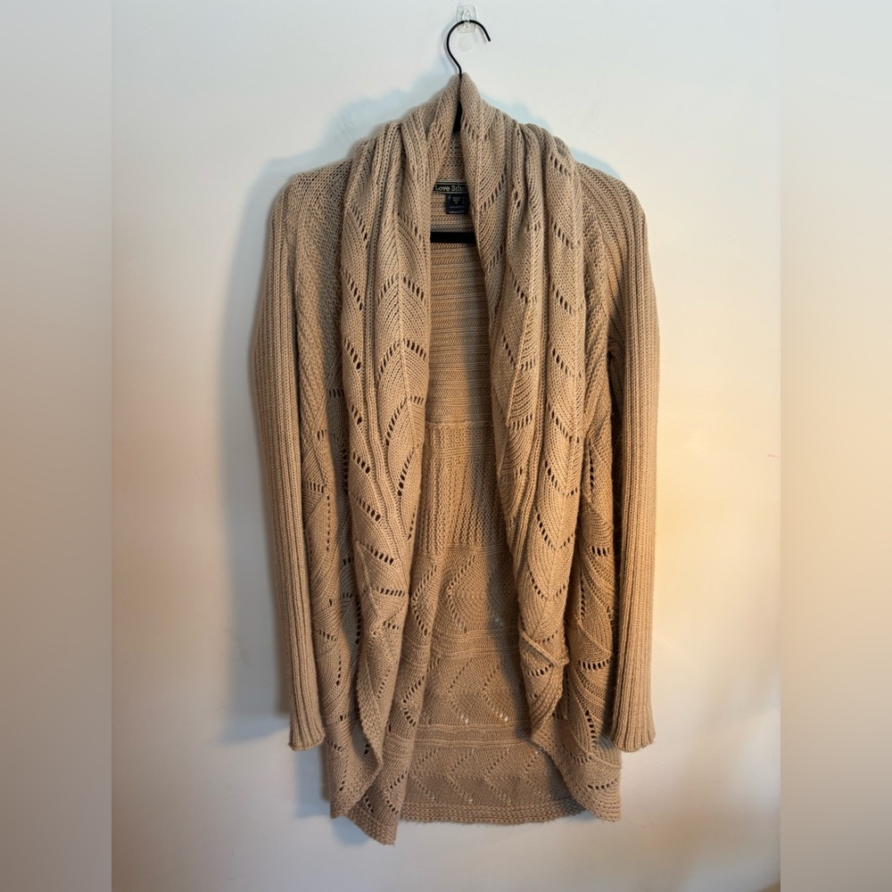 Love Stitch Cozy Tan Knit Cardigan